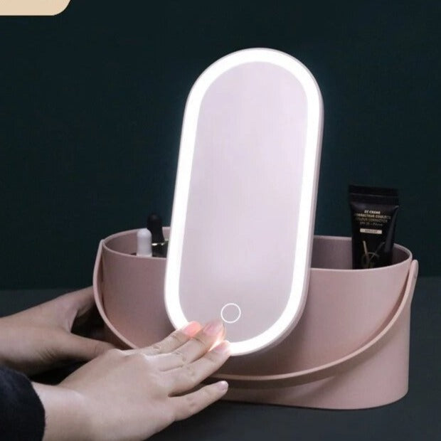 Makeup Storage Box with LED Light
