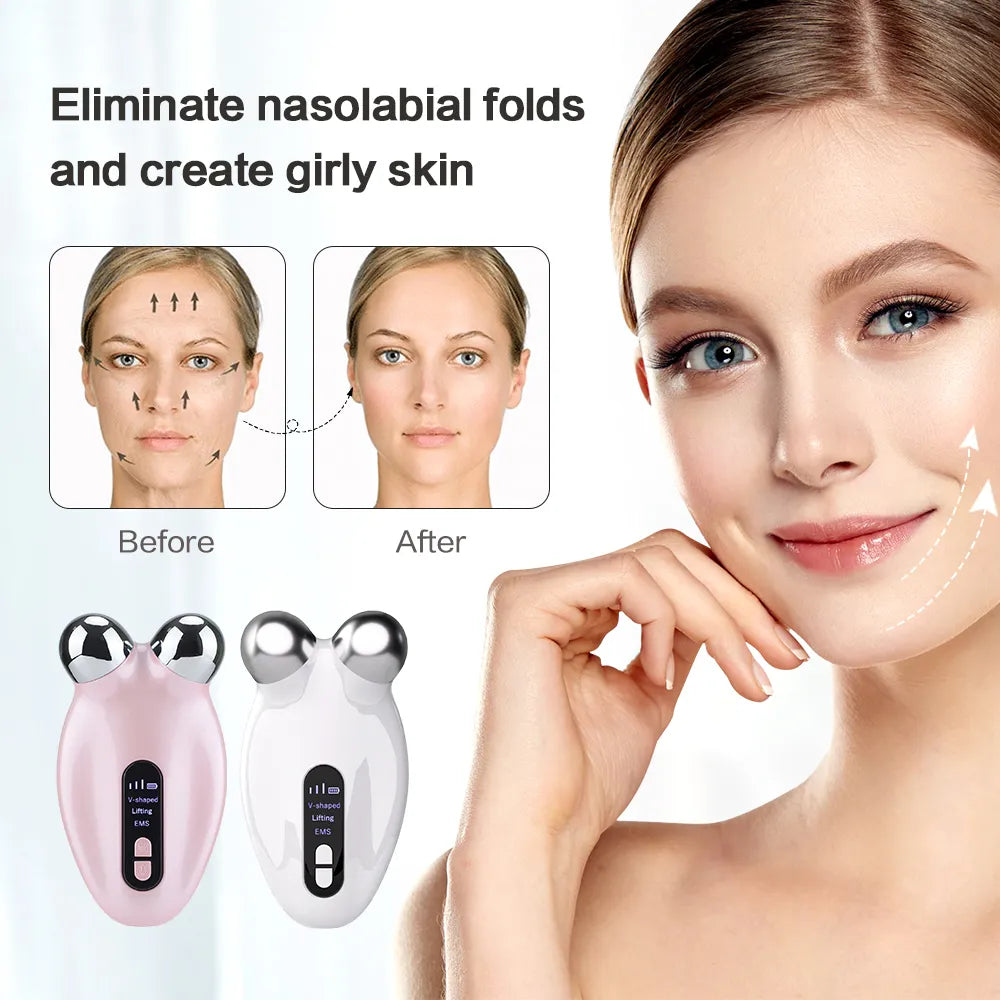 Anti-Wrinkle EMS Facial Massager Roller